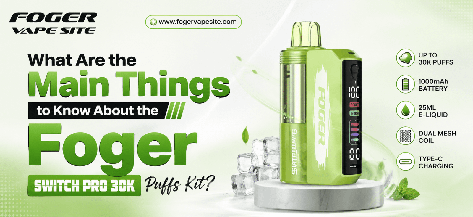 What Are the Main Things to Know About the Foger Switch Pro 30K Puffs Kit?